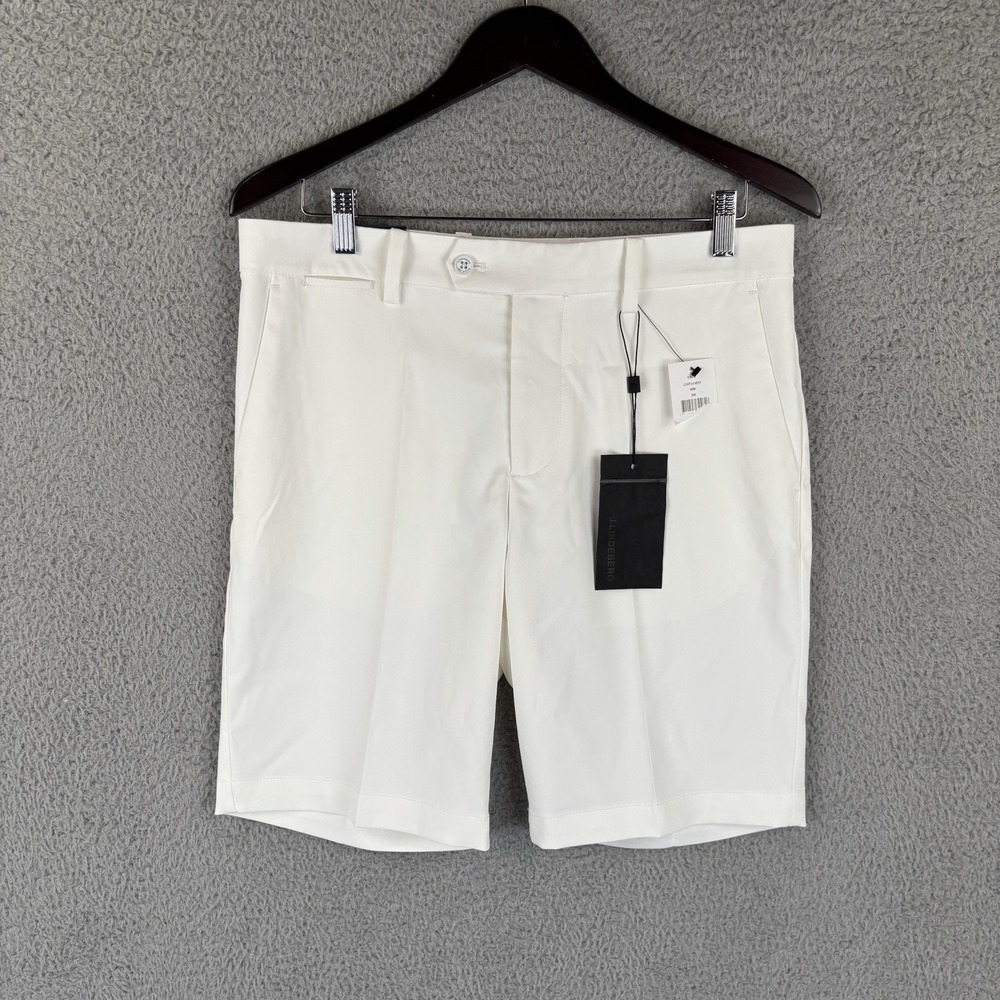NEW J. Lindeberg Golf Shorts Mens 30 White Flat Front Spring 2025